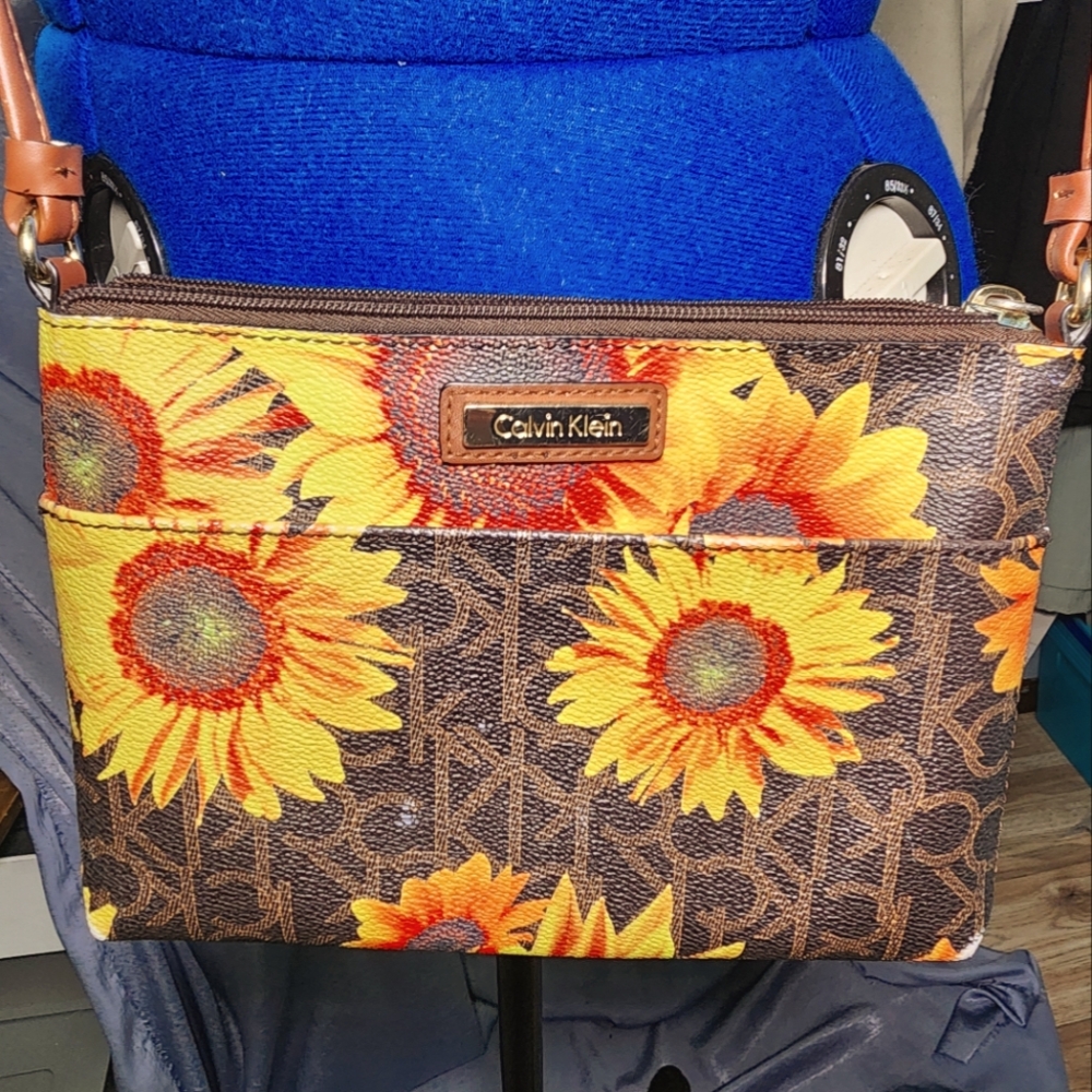 Calvin Klein Sunflower crossbody purse bag